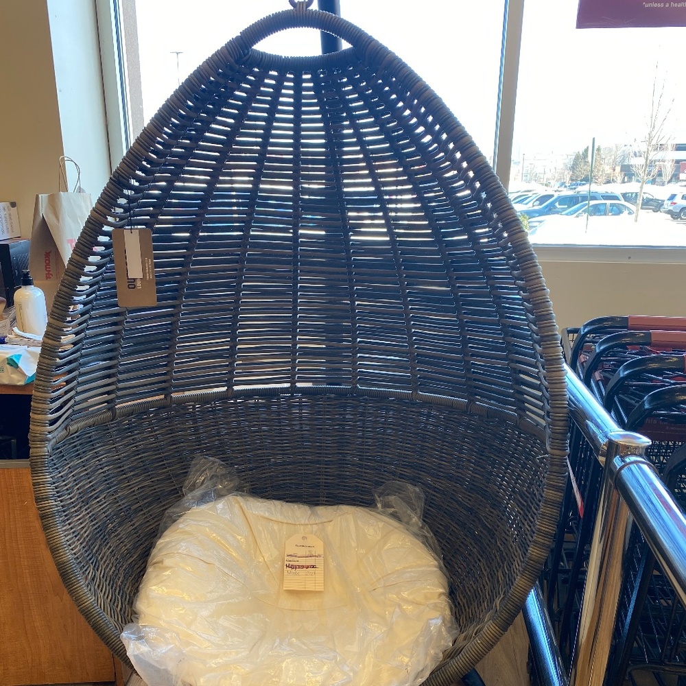 Tommy Bahama Natural tone egg swing chair